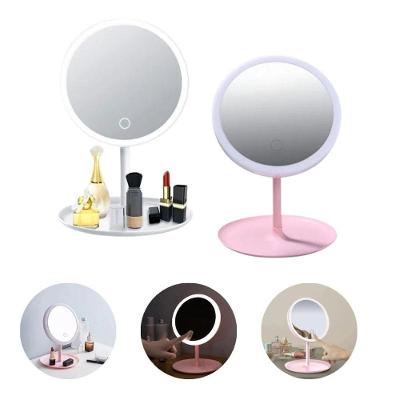 Espelho de Maquiagem Touch com Led Usb Branco Quente e Frio Luz em Duas Tonalidades Branco Top Rio