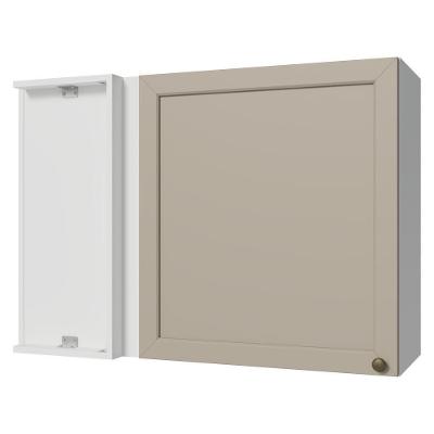 Armário Aéreo De Canto 1 Porta Branco-crema Vik Madesa Branco-crema