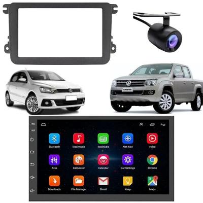 Central Multimídia Automotiva Android Auto Amarok Moldura + Câm 7 Touch Screen Capacitiva IPS