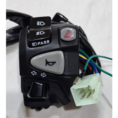 Punho de Chave de Luz Esquerdo com Pisca Alerta para Motocicleta Reposição Compatível OEM
