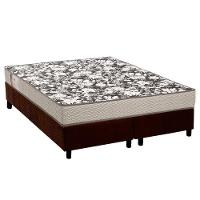 Cama Box Queen: Colchão Espuma Ortobom Physical Ultra Resistente + Base CRC Suede Brown(158x198) - 1