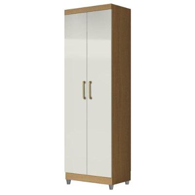 Armário Multiuso 2 Portas 2000191 Atacama Off White Com Pés Cinza - Aramóveis