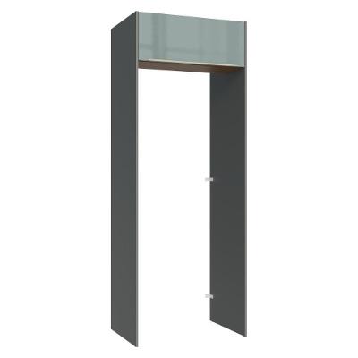 Porta-geladeira 83 Cm 1 Porta Basculante Cinza/rustic/cinza Lux Madesa Cinza/rustic/cinza