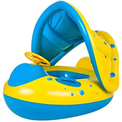 Boia Infantil Bote com Cobertura 70x56cm para Praia Piscina Conforto Ark Brasil