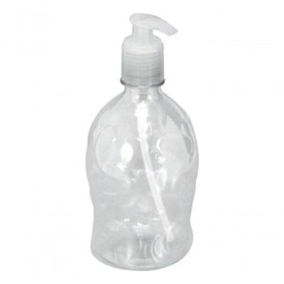 Frascos para Álcool Gel 500ML Kit 10UN com Válvula Pump Transparente Higipack