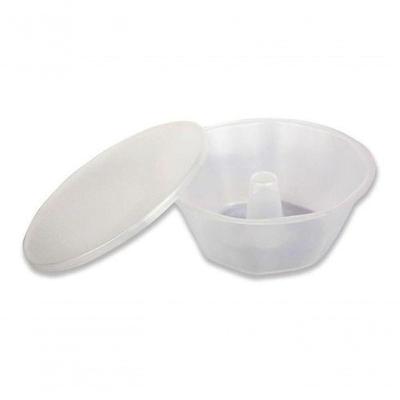 Forma para Mini Pudim Descartável Forma Forno Microondas 120ML Transparente com Tampinha