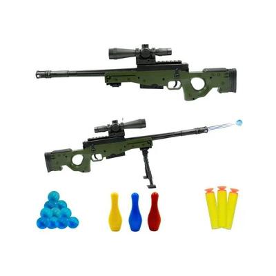 Arma de Brinquedo Lançador de Dardo e Bolas de Gel com Acionamento Automático Transparente DDG Toys