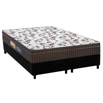 Cama Box Queen: Colchão Anatômico Polar D28/EP Orthoface Firme + Base CRC Suede Black(158x198)