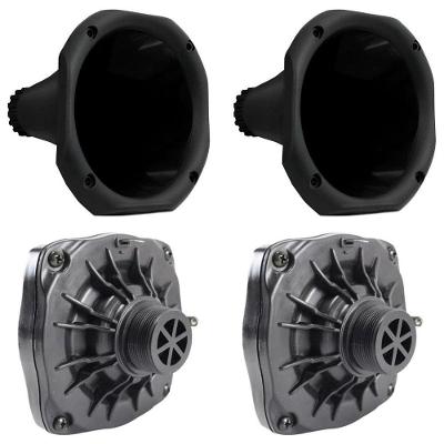Kit Driver com Corneta para Som DV-200 200W 8 OHMS Médio Agudo Fenólico Preto Force One