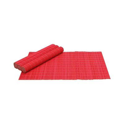 Jogo Americano Bambu 30x45cm 4 Unidades Vermelho Resistente a Manchas Mimo Style