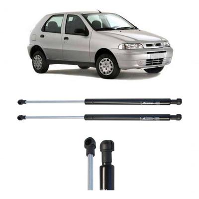 Par Amortecedor Tampa Traseira porta-malas F103 Fiat Pálio G1 1996 a 2007 e 500 Após 2009 Preto