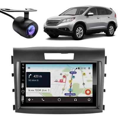 Central Multimídia Carplay Android CRV 2DIN Bluetooth com Câmera de Ré e Moldura Preto