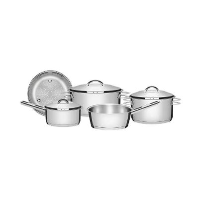 Jogo de Panelas Solar 5 Peças em Aço Inox Inox com Fundo Triplo para Cozinha Doméstica