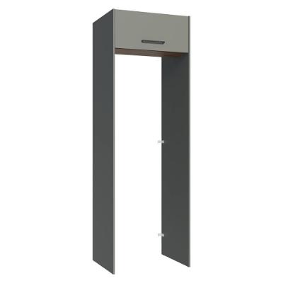 Porta-geladeira 73 Cm 1 Porta Basculante Cinza/rustic/cinza Agata Madesa Cinza/rustic/cinza