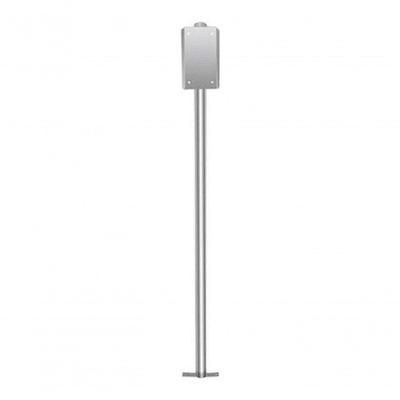Poste para Cesto em Aço Carbono 1020 Galvanizado para Lixo Telado Prata Higipack
