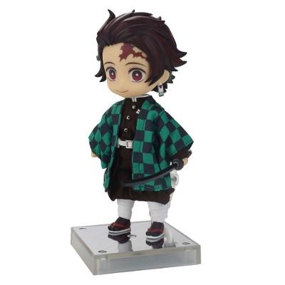 Action Figure Tanjiro Kamado Nendoroid Doll com Lâminas Nichirin e Roupas em Tecido Demon Slayer