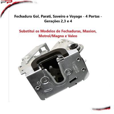 Fechadura de Porta Automotiva Dianteira Esquerda F103 Gol, Parati, Saveiro e Voyage Geração 2 3 4