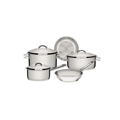 Jogo de Panelas Solar Modelo:2 5 Peças em Aço Inox Inox com Fundo Triplo para Cozinha Doméstica