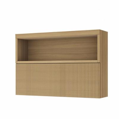 Armário Aéreo Marquesa Com Nincho 12 Cm 1 Porta Canelado Nature