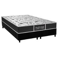 Cama Box Queen: Colchão Molas Probel Prolastic Sleep + Base CRC Suede Black(158x198) - 1