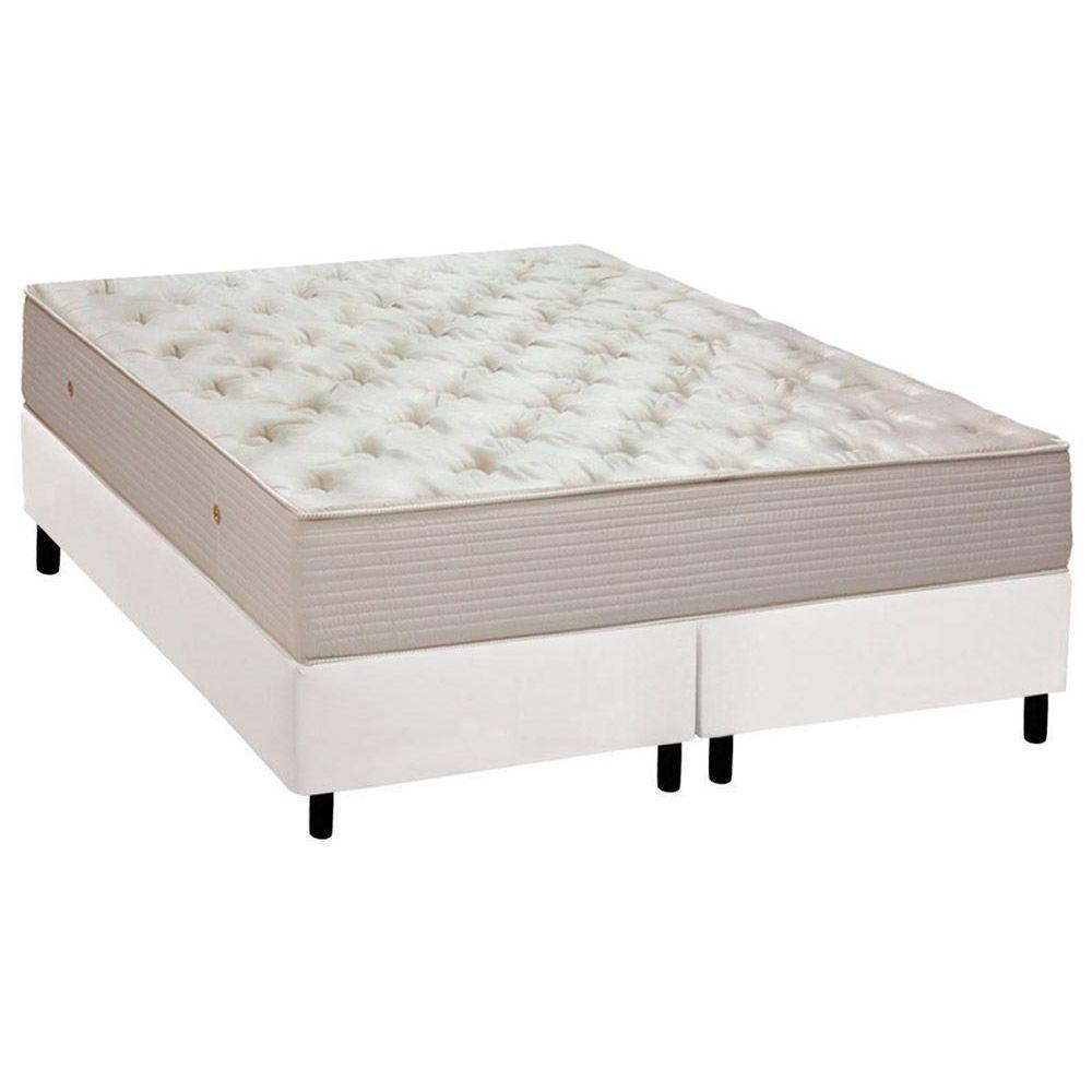 Cama Box Queen: Colchão Molas Ortobom Hotelaria Multilastic Orthotel Superluxo + Base CRC Courano White(158x198) - 1