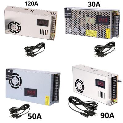 Fonte Automotiva Chaveada para Som Modelo Display + Ca com Voltímetro Ajuste de Tensão OEM
