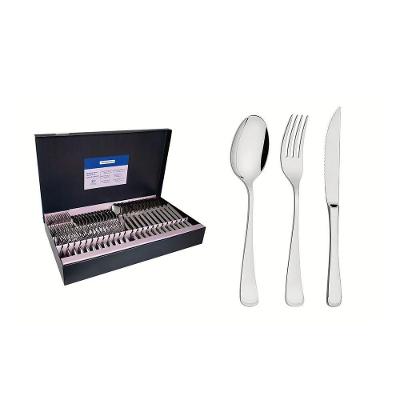 Faqueiro Mônaco com Facas para Churrasco 72 Peças em Aço Inox Polido para Mesa Posta Inox