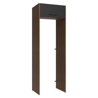 Porta-geladeira 73 Cm 1 Porta Basculante Rustic/preto Agata Madesa Rustic/preto