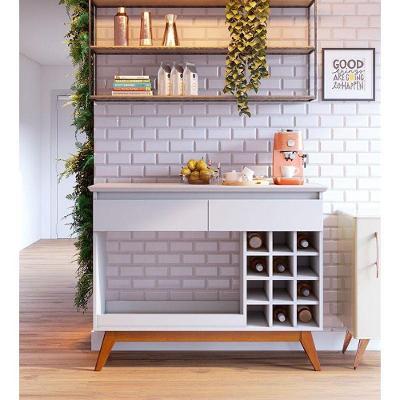 Aparador Para Sala Ambiente Classic Ad Branco Acetinado - Imcal