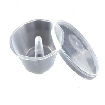 Forma para Mini Pudim Descartável 120ML C-100 Forneável com Tampa Transparente Higipack