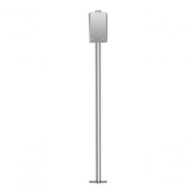 Poste para Cesto em Aço Carbono 1020 Galvanizado para Lixo Telado 100 cm Prata Higipack