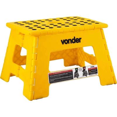 Banqueta Plástica Dobrável, Amarela, Altura 220 Mm, Vonder Ostenvonder