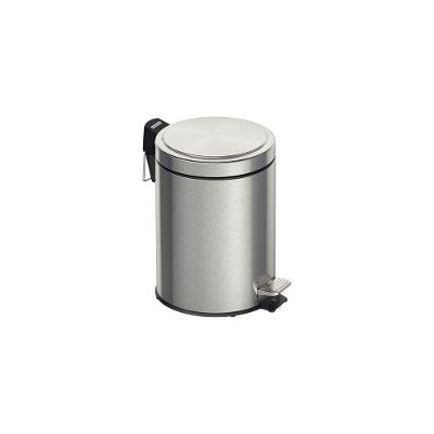 Lixeira com Pedal Brasil Plus 5L Aço Inox com Tampa com Amortecedor Inox