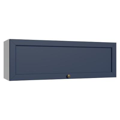 Armário Aéreo 100 Cm 1 Porta Basculante Branco/azul Vik Madesa Branco/azul