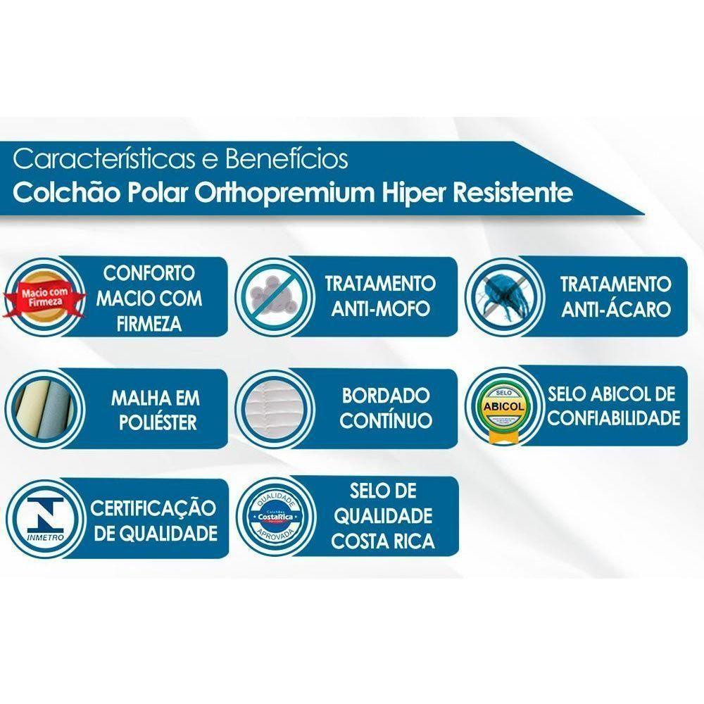 Cama Box Solteiro: Colchão Espuma Polar D28/Ep Anatômico Orthopremium + Base Rústico Black(88X188) - 5