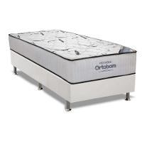 Cama Box Solteiro: Colchão Espuma Ortobom D45 High Foam + Base Crc Courano White(88X188) - 2