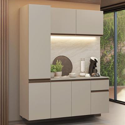 Armário De Cozinha Compacta 160 Cm Suspenso Crema Nice Madesa 02 Crema
