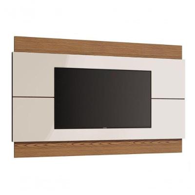 Painel Para Tv Classic 1.4 Off White Com Freijó - Imcal Móveis