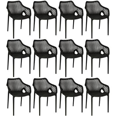 Kit 12 Cadeiras De Jantar Design Suits Com Braços