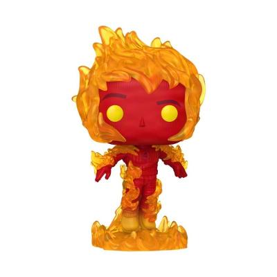 Boneco Colecionável Marvel Quarteto Fantástico - Tocha Humana em Vinil Detalhado Funko Pop!