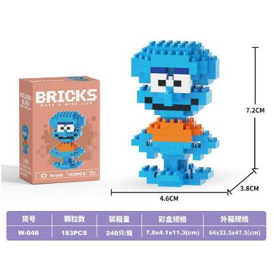 Blocos de Construção 2601 para Montar Estatuetas de Desenhos Animados em Micropartículas OEM