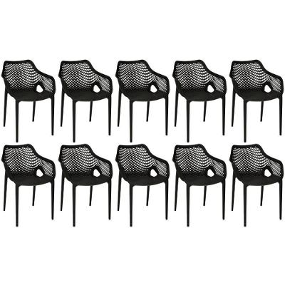 Kit 10 Cadeiras De Jantar Design Suits Com Braços