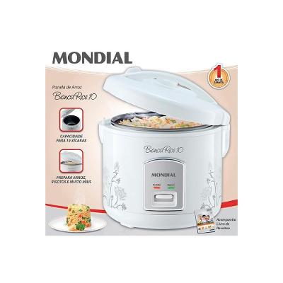 Panela de Arroz Elétrica Mondial Bianca Rice 10 Xicaras BC com Tampa de Vidro 110V