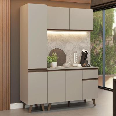 Armário De Cozinha Compacta 160 Cm Crema Nice Madesa 01 Crema
