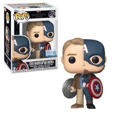 Boneco Funko Pop! Marvel Splits - Capitão América/steve