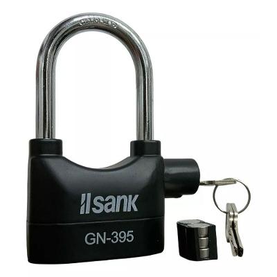 Cadeado com Alarme Forma Estilo Longo Antifurto 110dB Preto OEM