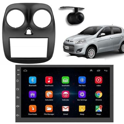 Central Multimídia Automotiva Android Auto Palio Moldura com Câmera Preto Tela 7 Bluetooth Wi-fi USB
