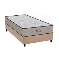 Cama Box Solteiro: Colchão Espuma D33 Orthoflex Milão + Base CRC Suede Clean(88x188) - 1