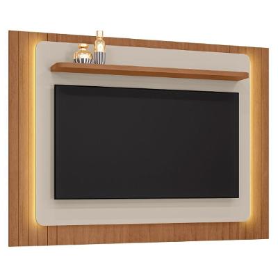 Painel Para Tv Até 60 Polegadas Com Detalhe Frisadado Pompeia Madeirado/off White