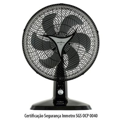 Ventilador de Mesa Mobilar Eletro 70W Hélice 44cm 6 Pás 3 Velocidades Preto 110V